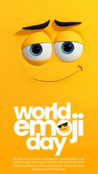 Illustrative World Emoji Day Instagram Story template