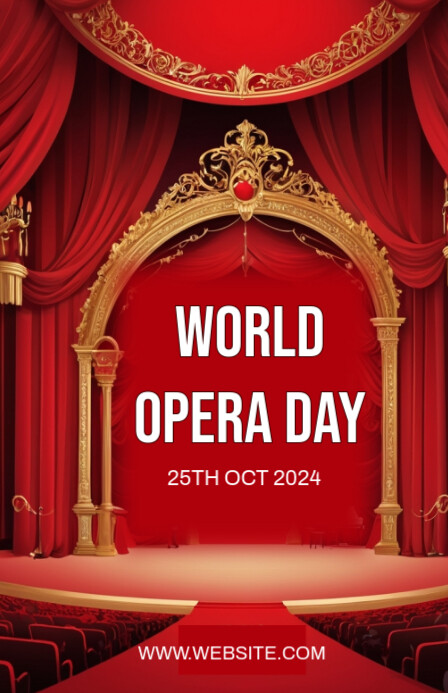 Example Poster For Opera Gala Illustrative World Opera Day Template Design Tabloid | PosterMyWall