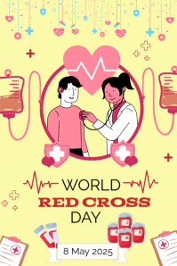 Illustrative World Red Cross Day Poster template
