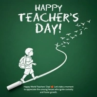 Illustrative World Teachers Day Instagram Post template