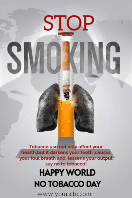 Illustrative World Tobacco Day Poster Template