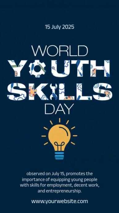Illustrative World Youth Skills Day Instagram Story Instagram-verhaal template