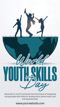 Illustrative World Youth Skills Day Instagram Story template