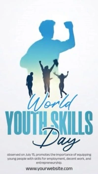 Illustrative World Youth Skills Day Instagram Story template