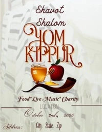 Illustrative Yom Kippur Flyer (us Letter) template