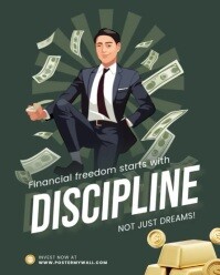 Ilustratif Financial Freedom Quotes Instagram Portrait template