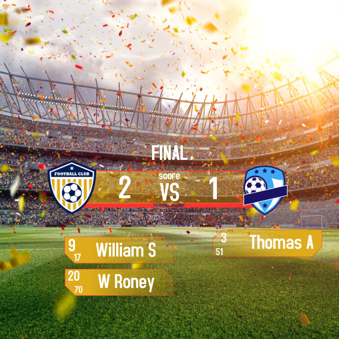 Ilustratif Match Pos Instagram Template | PosterMyWall