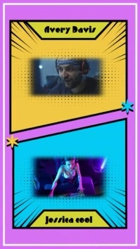 Ilustratif Pink Pop Art Versus Battel  Reel Instagram template