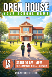 School Open House โปสเตอร์ Template