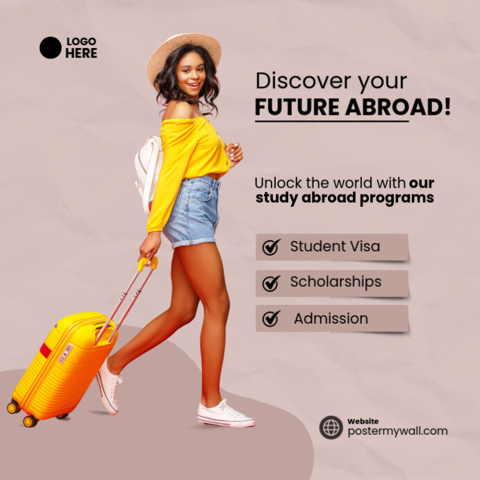 Plantilla de Ilustratif Study Abroad Pos Instagram | PosterMyWall