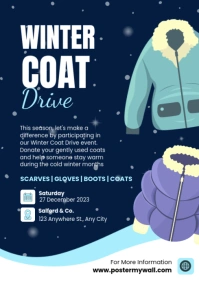 Ilustratif Winter Coat Drive A4 template