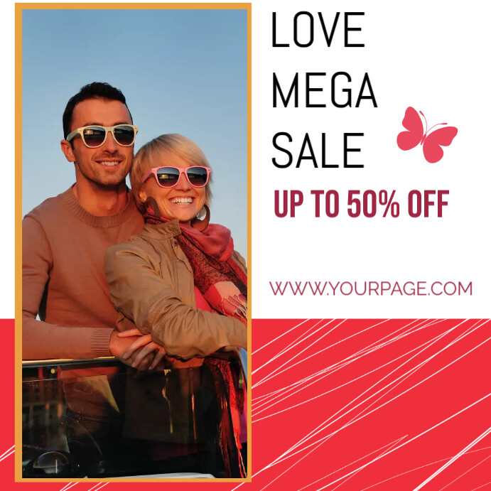 Ilustrativo Valentine Sale  Publicación De Instagram Wpis na Instagrama template