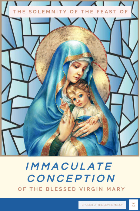 Immaculate Examples Immaculate Conception Template | PosterMyWall