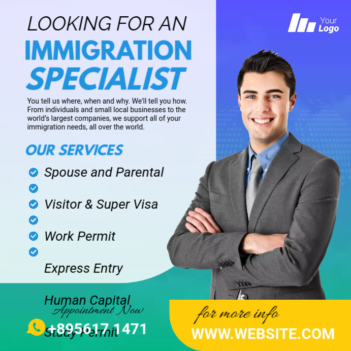 Immigration Consultant Ad Template | PosterMyWall