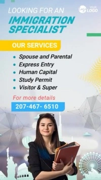 Immigration Consultant WhatsApp Status template
