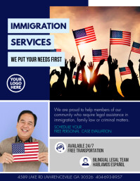 Immigration Design IMMIGRATION FLYERS - IMMIGRATION SERVICES Template | PosterMyWall