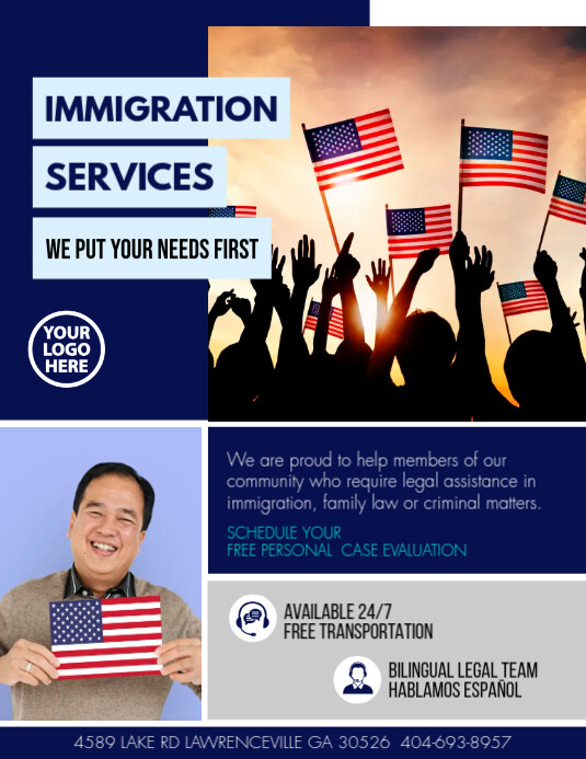 IMMIGRATION FLYERS - IMMIGRATION ADS Template | PosterMyWall