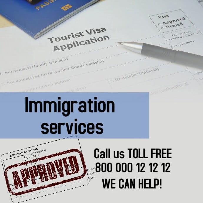 Immigration services Instagram-Beitrag template