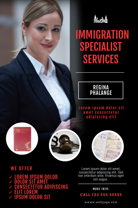 immigration Services Flyer Design Template | PosterMyWall