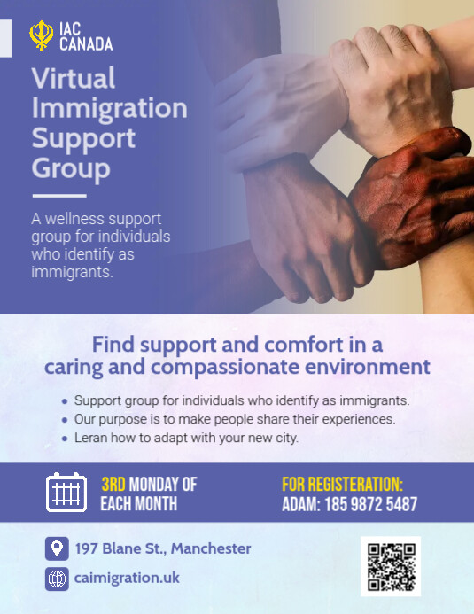 Immigration Support Group Flyer Template PosterMyWall