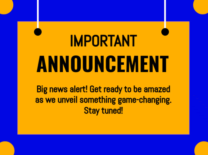 Important Announcemen template Apresentação