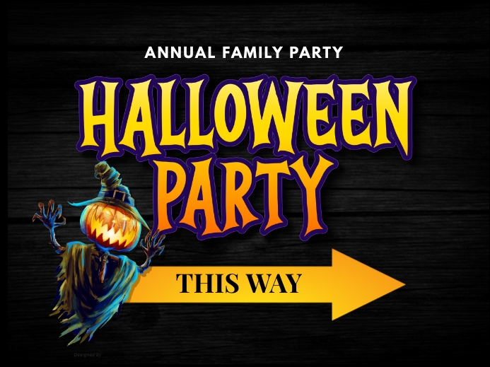 Important Announcement, halloween Znak podwórkowy template