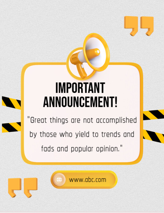 Copy of Important announcement design poster | PosterMyWall
