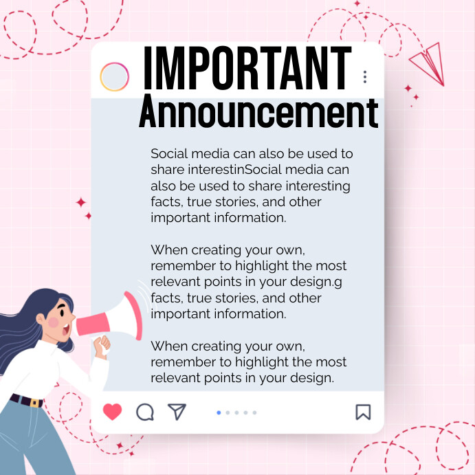 Copy of Important announcement | PosterMyWall
