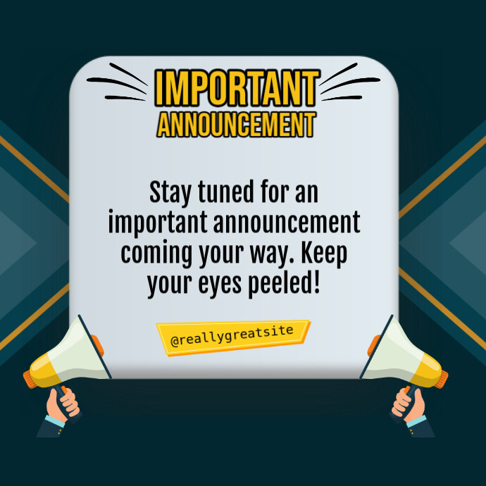 Important announcement Template | PosterMyWall