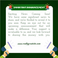 Important Announcement Template | PosterMyWall