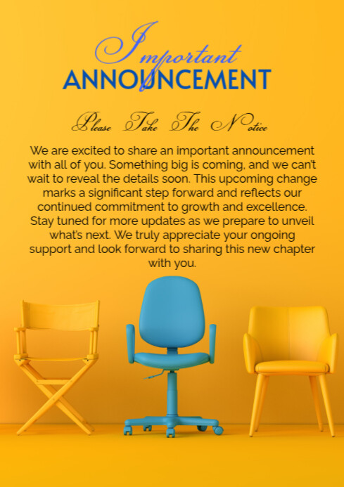 Important announcement Template | PosterMyWall