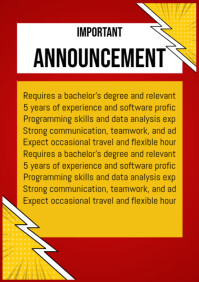 important announcement Template | PosterMyWall