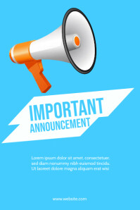 Important announcement poster Template | PosterMyWall