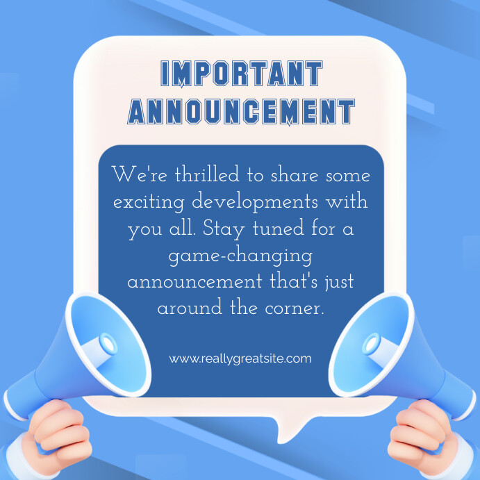 What When Where Announcement Template