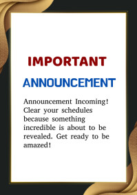 Announcement Guide Important Announcement Template | PosterMyWall