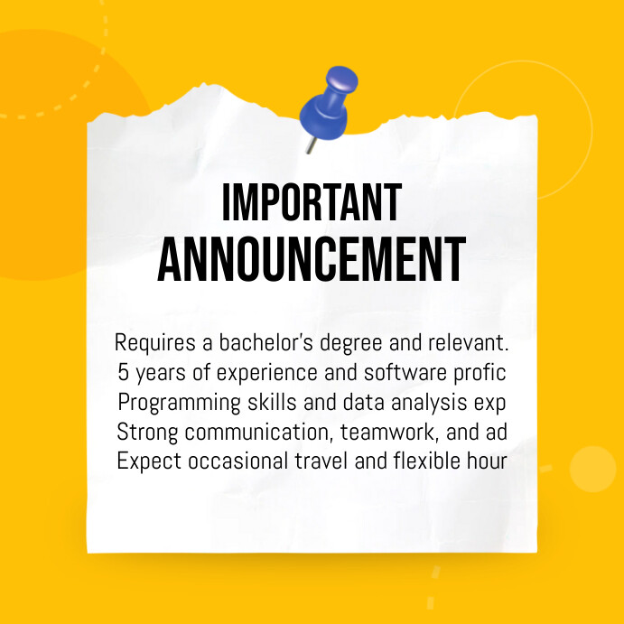 important announcement Template | PosterMyWall