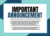 important announcement Postcard template