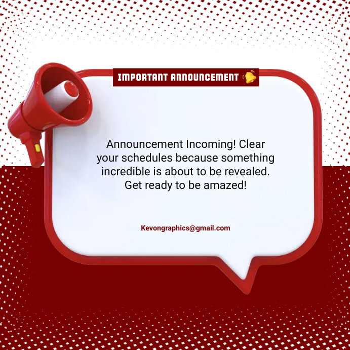 Announcing Showcase Important Announcement Template | PosterMyWall