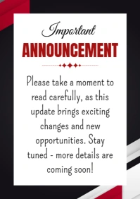 Important Announcement A4 template