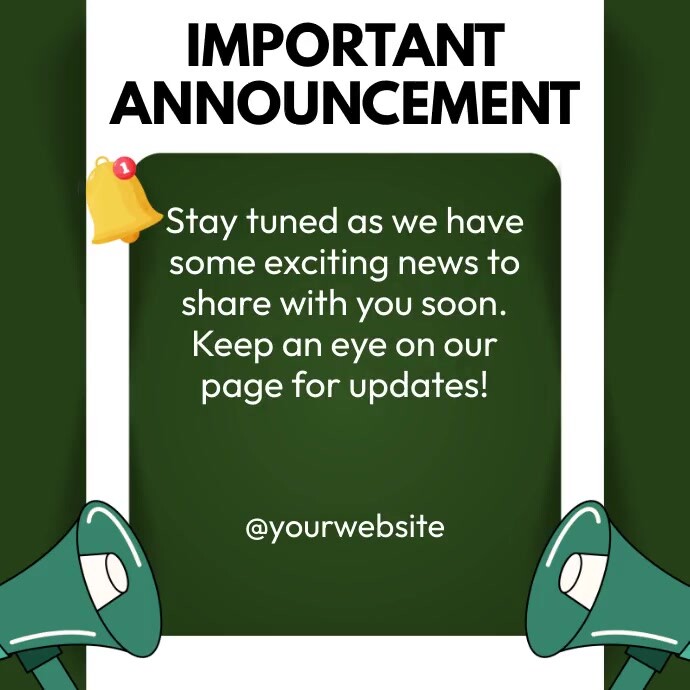 Important Announcement Template | PosterMyWall