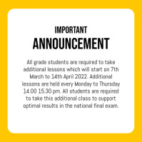 Important announcement Instagram Post template