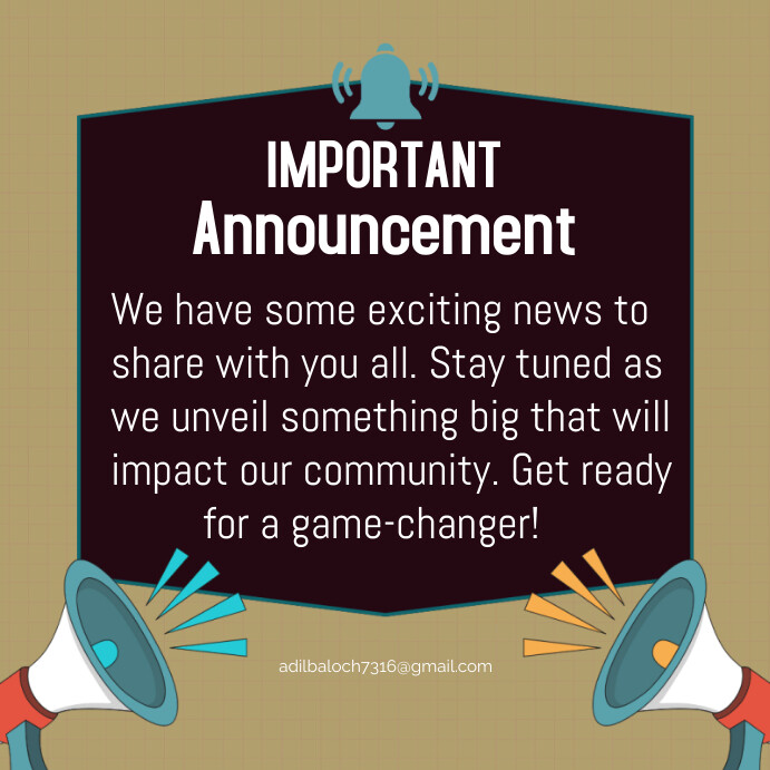 Important announcement Template | PosterMyWall