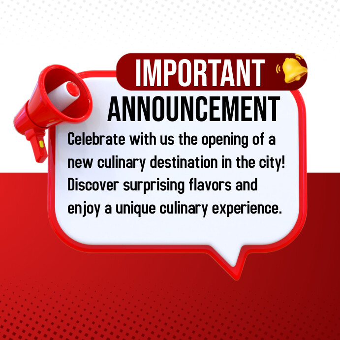 Important Announcement Template | PosterMyWall