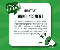 Important announcement Medium Rectangle template