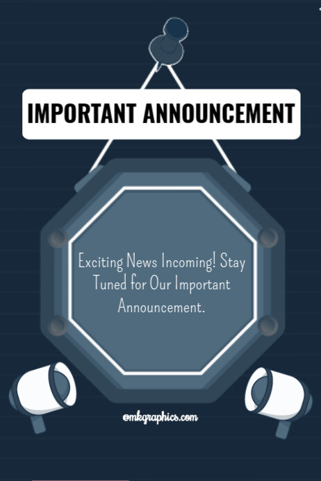 Important announcement Template | PosterMyWall