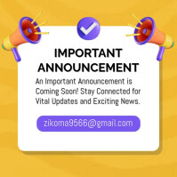 important announcement Template | PosterMyWall