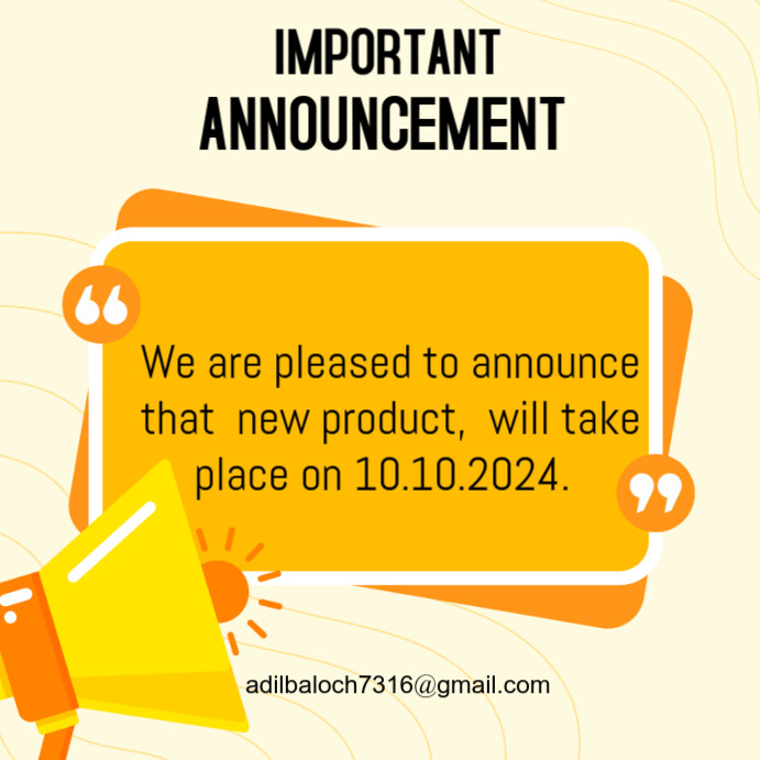 Important announcement Template | PosterMyWall
