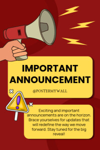 Important Announcement Template | PosterMyWall