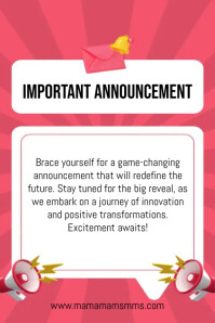 Important Announcement Template | PosterMyWall