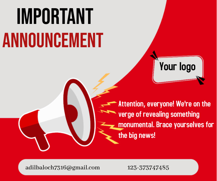 Important announcement Template | PosterMyWall